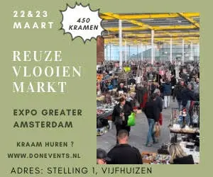 MEGA Vlooienmarkt EXPO Greater Amsterdam zaterdag 22 en zondag 23 maart 2025
