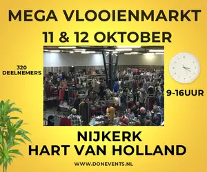 XXL VLOOIENMARKT Nijkerk zaterdag zat. 11 & zon.12 oktober 2025