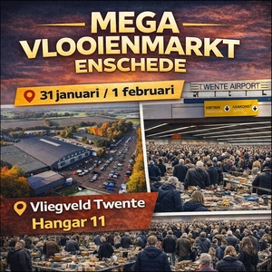 Mega vlooienmarkt vliegveld twente enschede 31 januari en 1 februari 2026