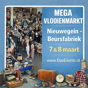 MEGA VLOOIENMARKT NIEUWEGEIN 7 & 8 maart 2026