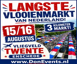 Langste vlooienmarkt van Nederland, Vliegveld Twente Enschede 15 & 16 augustus 2026